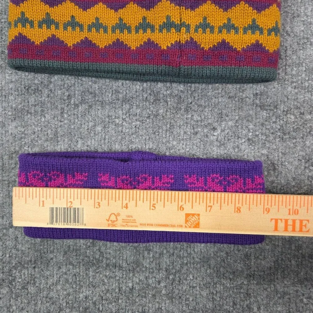 2 Handmade 100% Wool Women's‎ Headband by Mountain Ladies & Ewe USA Fair Isle